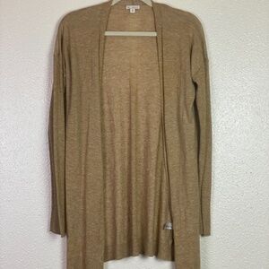 GAP Wool Blend Open Duster Cardigan Women's size XS Tan Lightweight